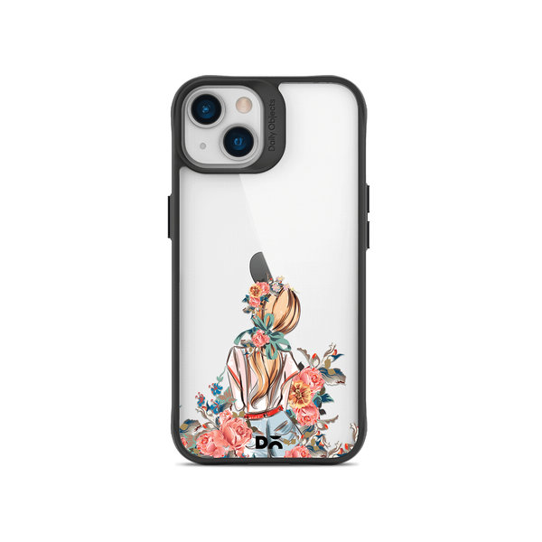 

DailyObjects China Rose Black Hybrid Clear Case Cover For iPhone 14