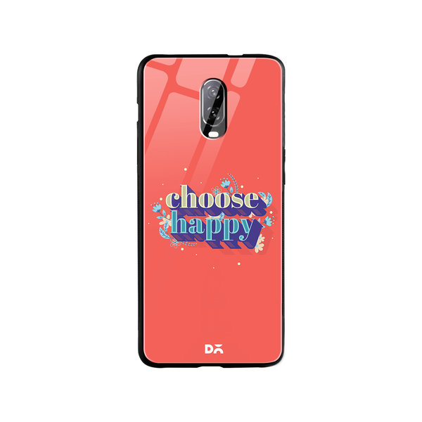 

DailyObjects Choose Happy Glass Case Cover For OnePlus 7