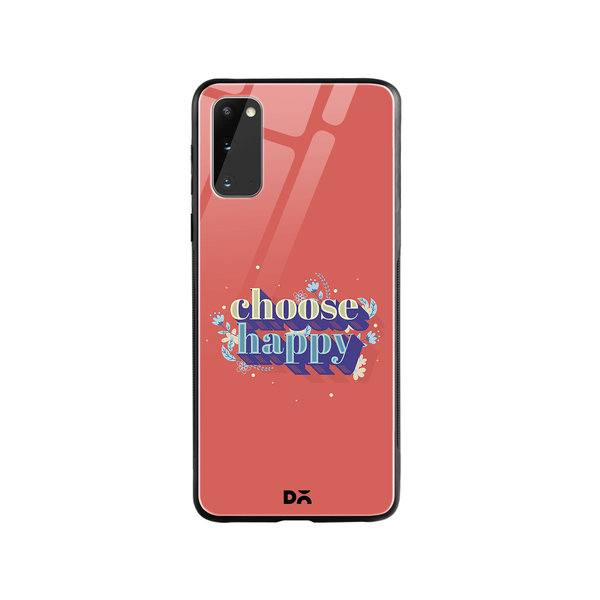 

DailyObjects Choose Happy Glass Case Cover For Samsung Galaxy S20