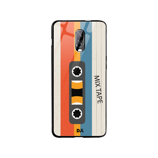 

DailyObjects Chrome Mix Tape Glass Case Cover For OnePlus 7
