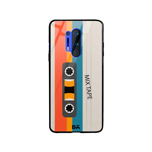 

DailyObjects Chrome Mix Tape Glass Case Cover For OnePlus 8 Pro