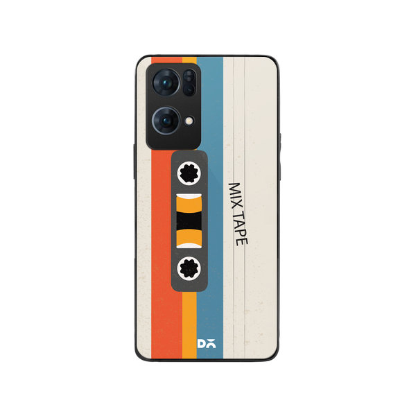 

DailyObjects Chrome Mix Tape Glass Case Cover For Oppo Reno 7 Pro