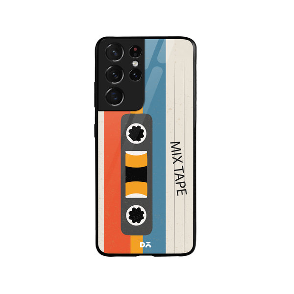 

DailyObjects Chrome Mix Tape Glass Case Cover For Samsung Galaxy S21 Ultra