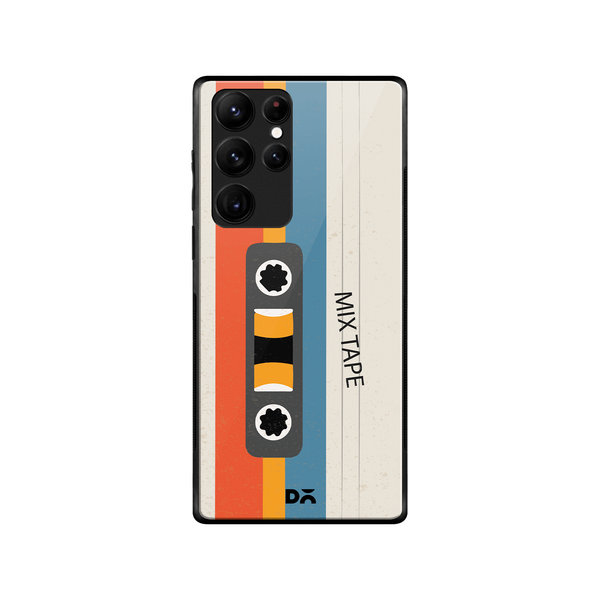 

DailyObjects Chrome Mix Tape Glass Case Cover For Samsung Galaxy S22 Ultra