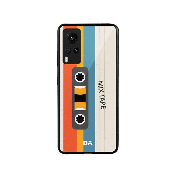 

DailyObjects Chrome Mix Tape Glass Case Cover For Vivo X60