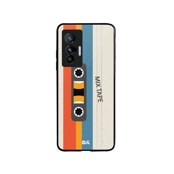 

DailyObjects Chrome Mix Tape Glass Case Cover For Vivo X70