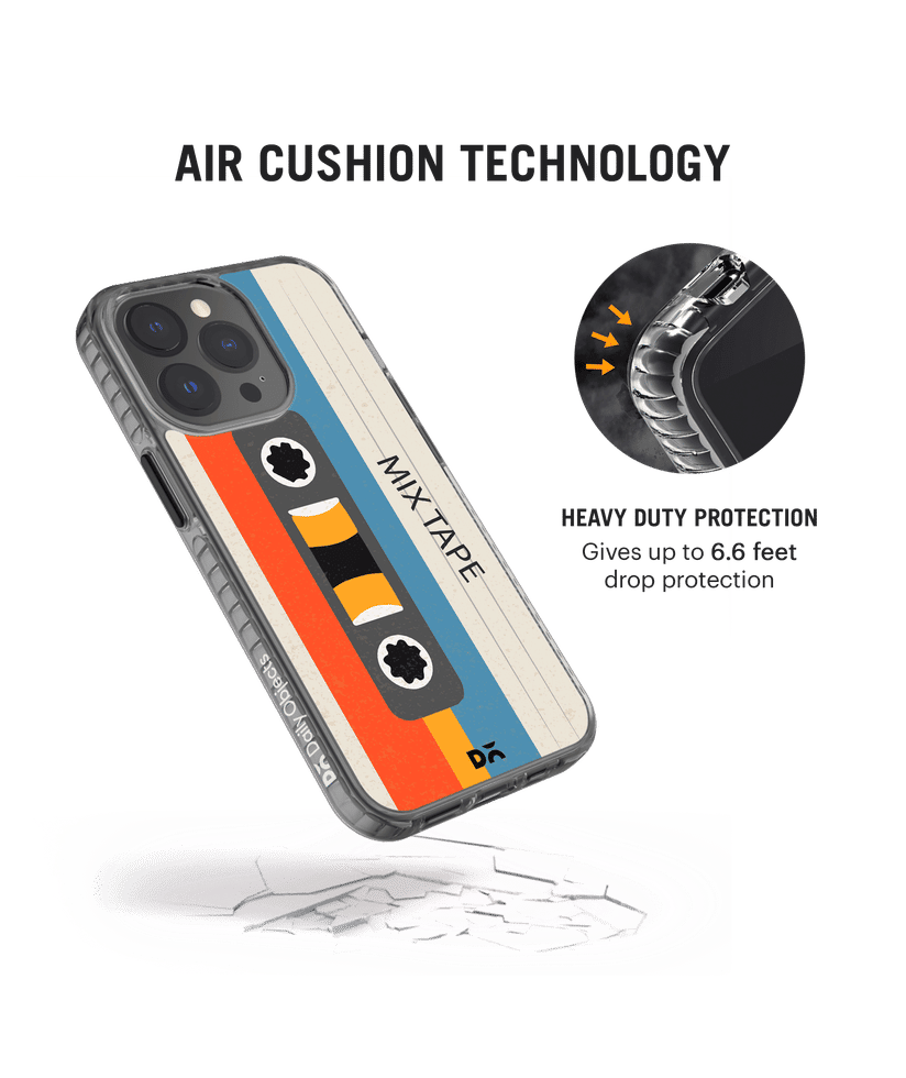 Cassette Casetify Charging Case Custom Fusion Cassette Glass Case