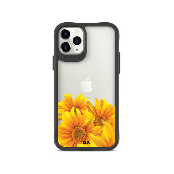 

DailyObjects Clear Bright Sunflowers Black Hybrid Clear Case Cover For iPhone 11 Pro