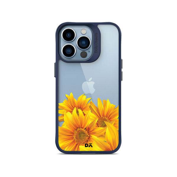

DailyObjects Clear Bright Sunflowers Blue Hybrid Clear Case Cover For iPhone 13 Pro Max
