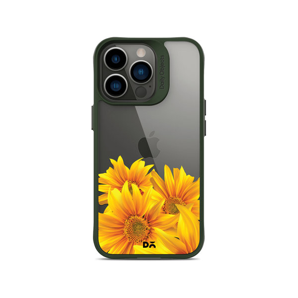 

DailyObjects Clear Bright Sunflowers Green Hybrid Clear Case Cover For iPhone 13 Pro Max