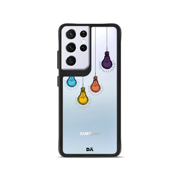 

DailyObjects Clear Bulbs Black Hybrid Clear Case Cover For Samsung Galaxy S21 Ultra