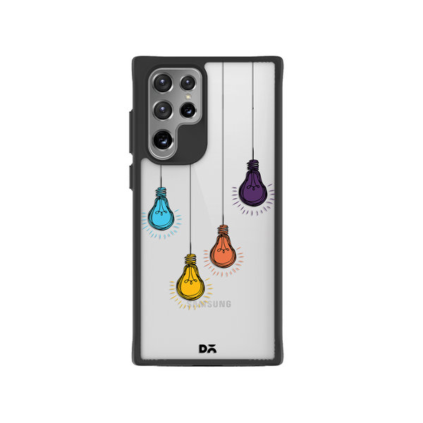 

DailyObjects Clear Bulbs Black Hybrid Clear Case Cover For Samsung Galaxy S22 Ultra