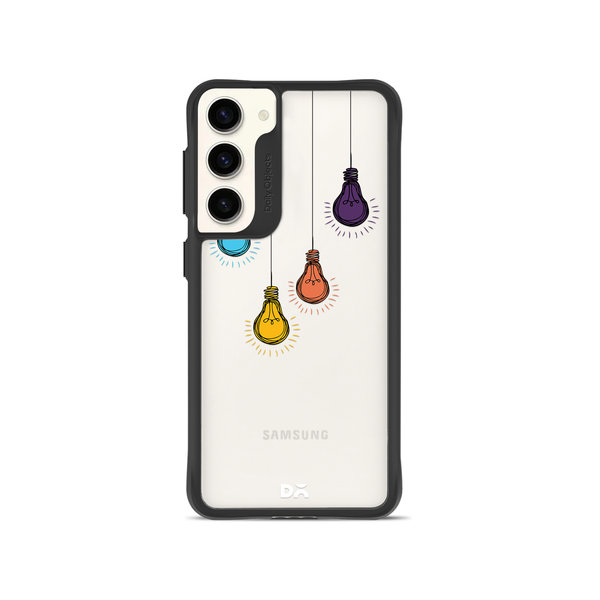 

DailyObjects Clear Bulbs Black Hybrid Clear Case Cover For Samsung Galaxy S23