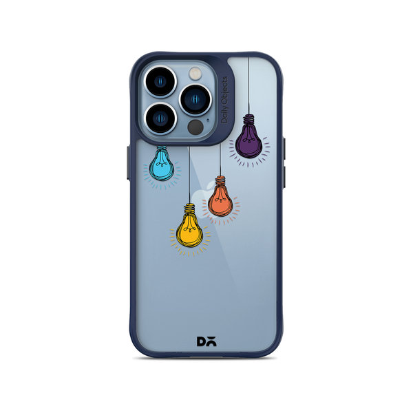 

DailyObjects Clear Bulbs Blue Hybrid Clear Case Cover For iPhone 13 Pro Max