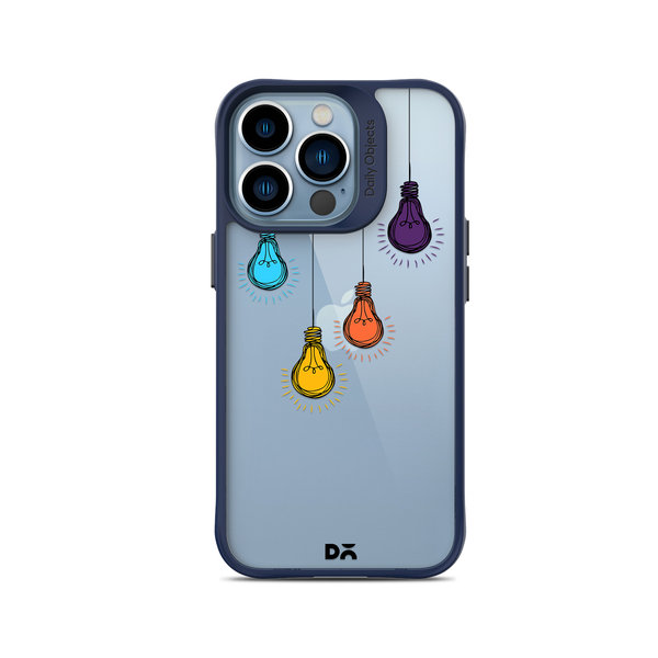 

DailyObjects Clear Bulbs Blue Hybrid Clear Case Cover For iPhone 14 Pro