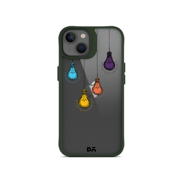 

DailyObjects Clear Bulbs Green Hybrid Clear Case Cover For iPhone 13 Mini