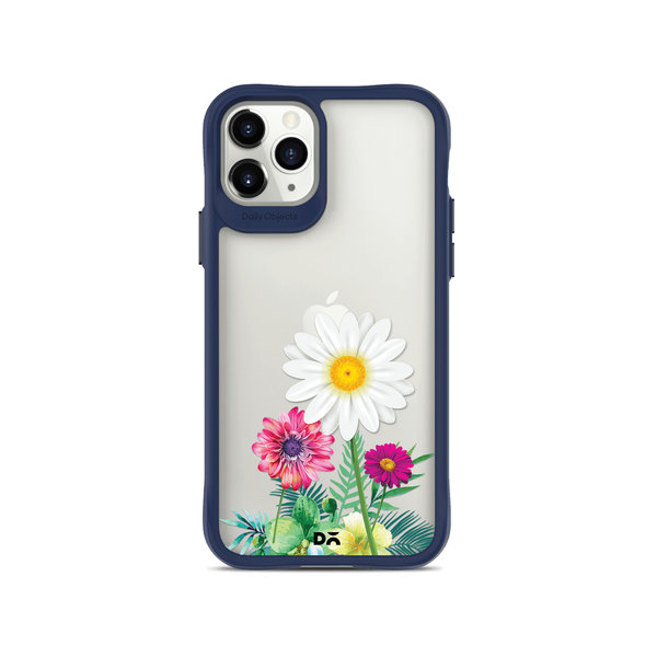 

DailyObjects Clear Flowers And Daisy Blue Hybrid Clear Case Cover For iPhone 11 Pro