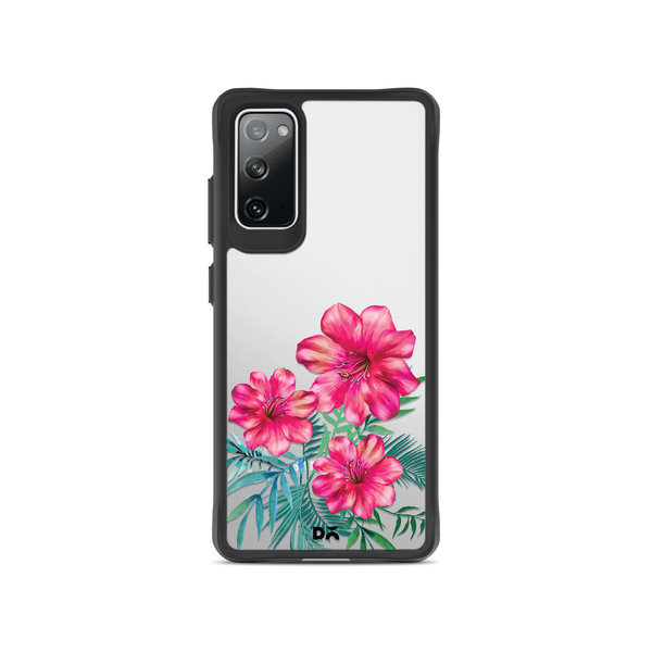 

DailyObjects Clear Hibiscus Black Hybrid Clear Case Cover For Samsung Galaxy S20 FE