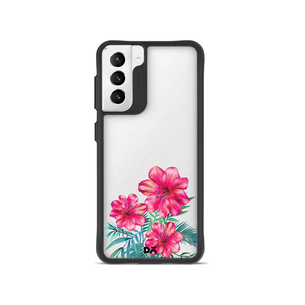 

DailyObjects Clear Hibiscus Black Hybrid Clear Case Cover For Samsung Galaxy S21 Plus