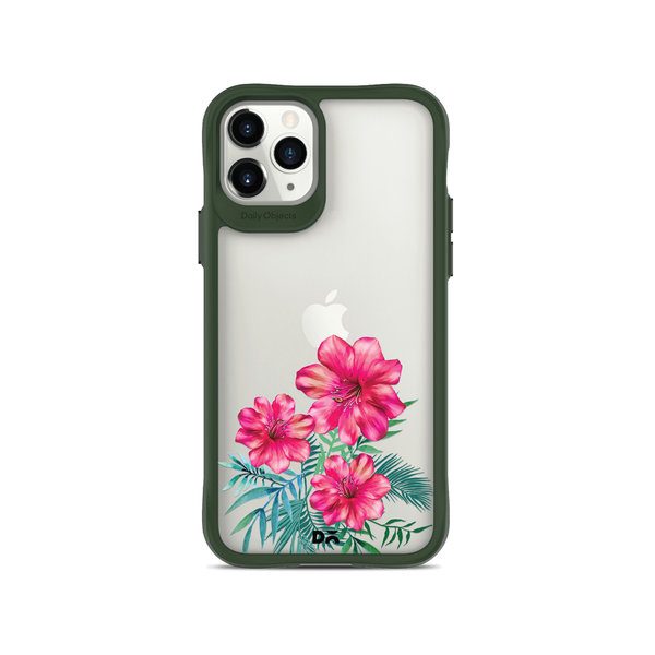 

DailyObjects Clear Hibiscus Green Hybrid Clear Case Cover For iPhone 11 Pro Max