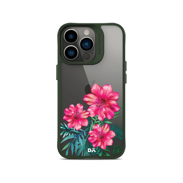 

DailyObjects Clear Hibiscus Green Hybrid Clear Case Cover For iPhone 13 Pro Max