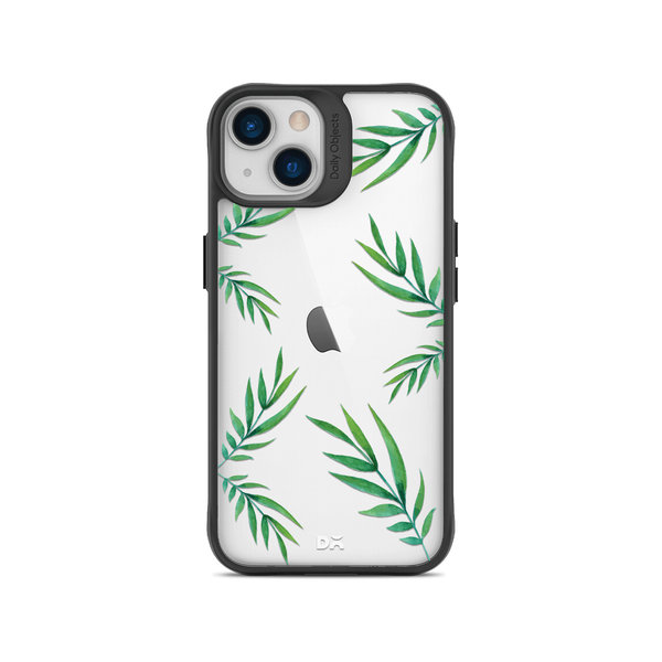 

DailyObjects Clear Leaves Black Hybrid Clear Case Cover For iPhone 13