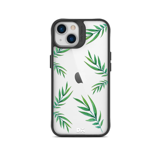 

DailyObjects Clear Leaves Black Hybrid Clear Case Cover For iPhone 15 Plus