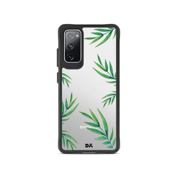

DailyObjects Clear Leaves Black Hybrid Clear Case Cover For Samsung Galaxy S20 FE