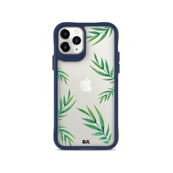 

DailyObjects Clear Leaves Blue Hybrid Clear Case Cover For iPhone 11 Pro Max