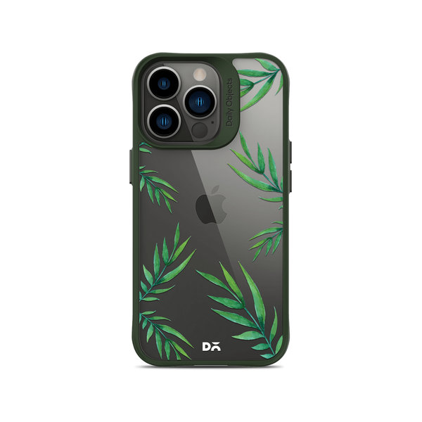 

DailyObjects Clear Leaves Green Hybrid Clear Case Cover For iPhone 13 Pro Max