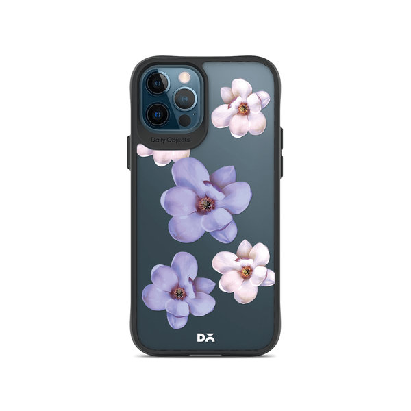 

DailyObjects Clear Mauve & White Flowers Black Hybrid Clear Case Cover For iPhone 12 Pro