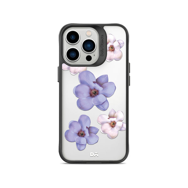 

DailyObjects Clear Mauve & White Flowers Black Hybrid Clear Case Cover For iPhone 14 Pro Max