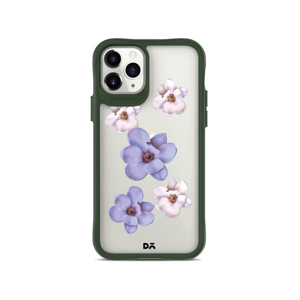 

DailyObjects Clear Mauve & White Flowers Green Hybrid Clear Case Cover For iPhone 11 Pro Max