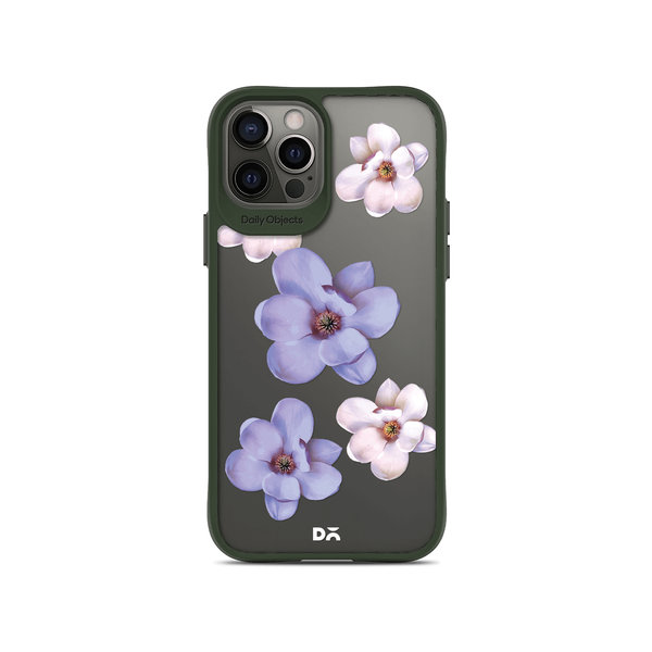 

DailyObjects Clear Mauve & White Flowers Green Hybrid Clear Case Cover For iPhone 12 Pro Max