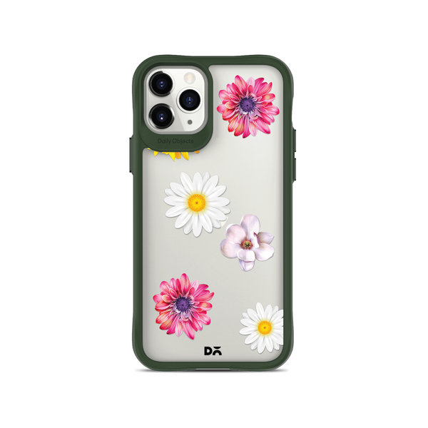 

DailyObjects Clear Multicoloured Flowers Green Hybrid Clear Case Cover For iPhone 11 Pro Max
