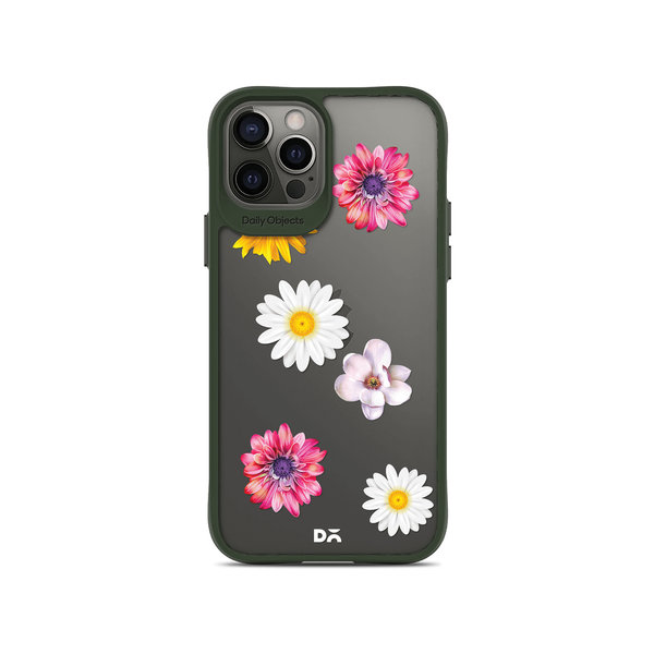 

DailyObjects Clear Multicoloured Flowers Green Hybrid Clear Case Cover For iPhone 12 Pro Max
