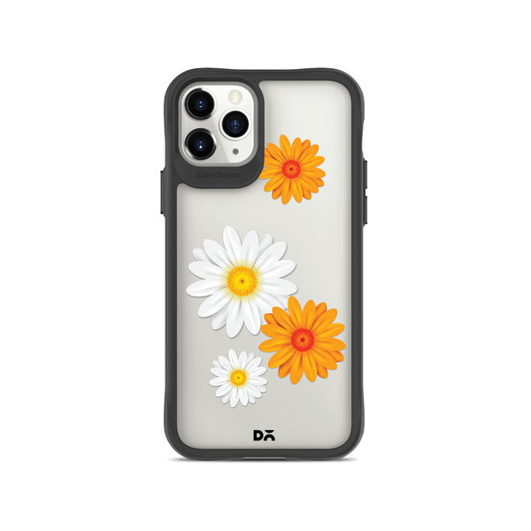 

DailyObjects Clear Painted Flowers Black Hybrid Clear Case Cover For iPhone 11 Pro