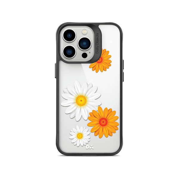 

DailyObjects Clear Painted Flowers Black Hybrid Clear Case Cover For iPhone 14 Pro