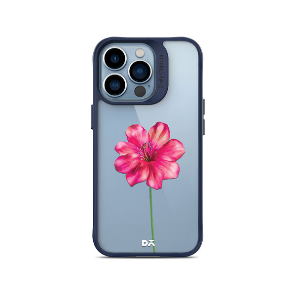 

DailyObjects Clear Painted Hibiscus Blue Hybrid Clear Case Cover For iPhone 13 Pro Max