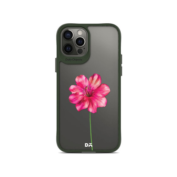 

DailyObjects Clear Painted Hibiscus Green Hybrid Clear Case Cover For iPhone 12 Pro Max