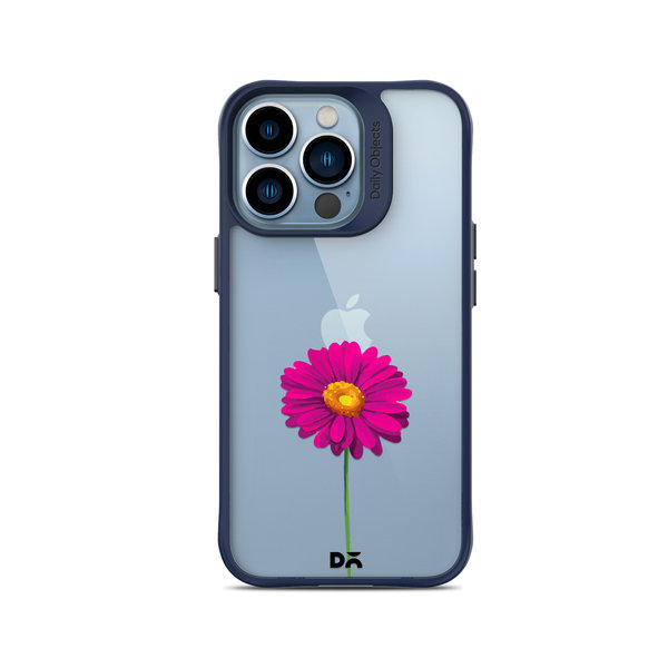 

DailyObjects Clear Painted Purple Flower Blue Hybrid Clear Case Cover For iPhone 14 Pro