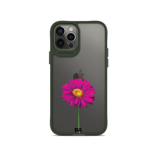 

DailyObjects Clear Painted Purple Flower Green Hybrid Clear Case Cover For iPhone 12 Pro Max