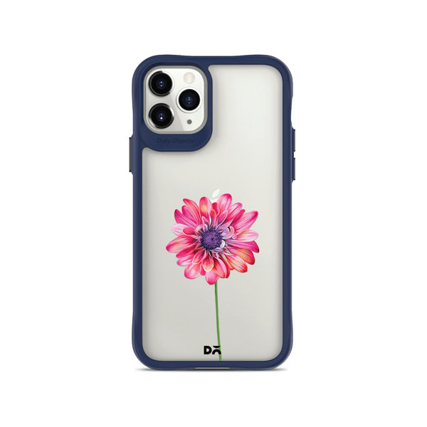

DailyObjects Clear Pink & Purple Painted Flower Blue Hybrid Clear Case Cover For iPhone 11 Pro Max