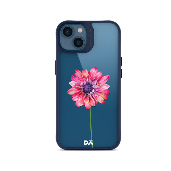 

DailyObjects Clear Pink & Purple Painted Flower Blue Hybrid Clear Case Cover For iPhone 14 Plus