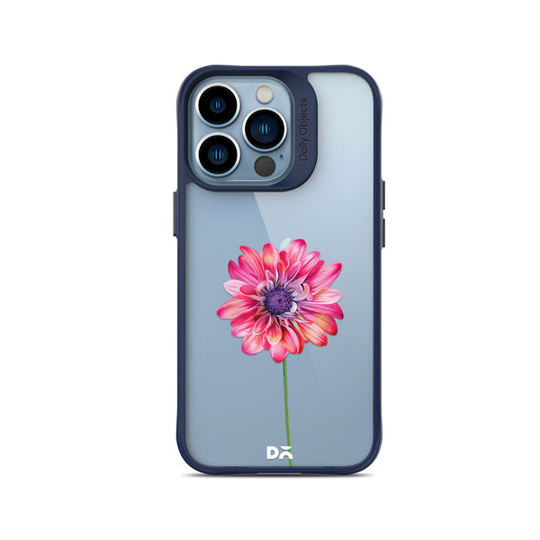 

DailyObjects Clear Pink & Purple Painted Flower Blue Hybrid Clear Case Cover For iPhone 14 Pro