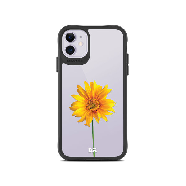 

DailyObjects Clear Sunflower Black Hybrid Clear Case Cover For iPhone 11