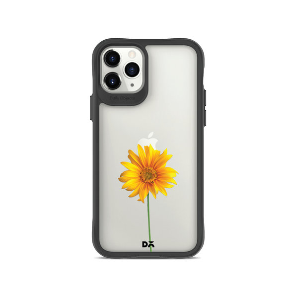

DailyObjects Clear Sunflower Black Hybrid Clear Case Cover For iPhone 11 Pro