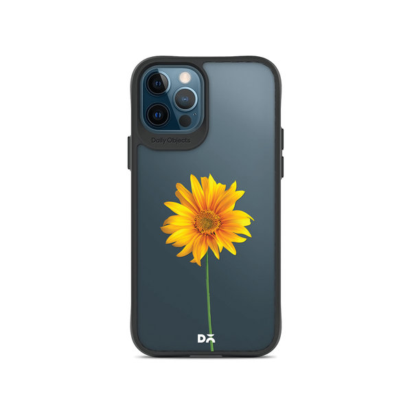 

DailyObjects Clear Sunflower Black Hybrid Clear Case Cover For iPhone 12 Pro Max