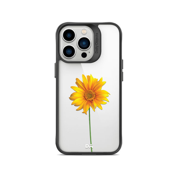 

DailyObjects Clear Sunflower Black Hybrid Clear Case Cover For iPhone 13 Pro Max