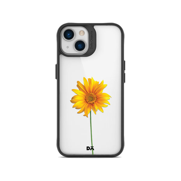 

DailyObjects Clear Sunflower Black Hybrid Clear Case Cover For iPhone 14 Plus